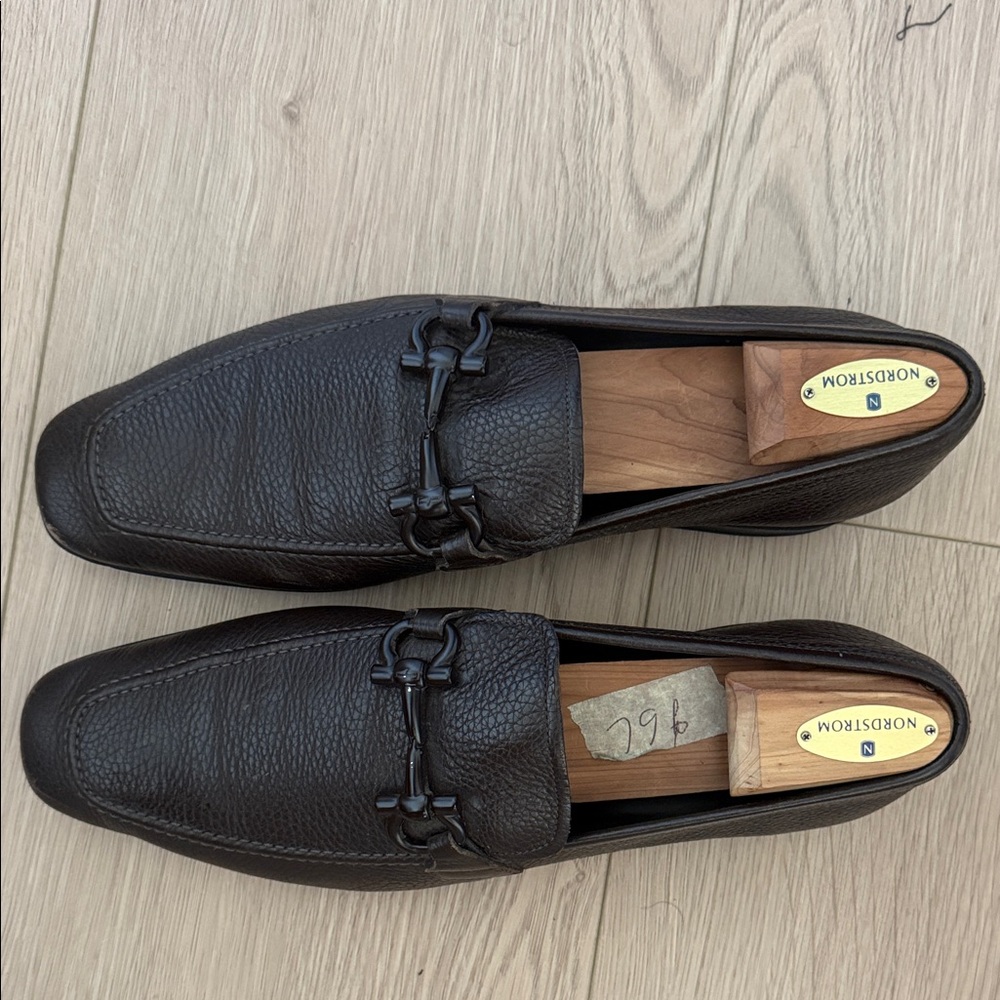 Salvatore Ferragamo Black Leather Loafers